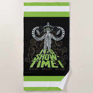 Beetlejuice It's Show Time! Beach Towel