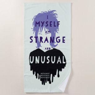 Beetlejuice Lydia "Strange and Unusual" Graphic Beach Towel
