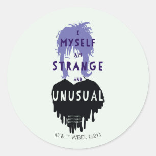 Beetlejuice   Lydia "Strange and Unusual" Graphic Classic Round Sticker