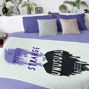 Beetlejuice Lydia "Strange and Unusual" Graphic Fleece Blanket