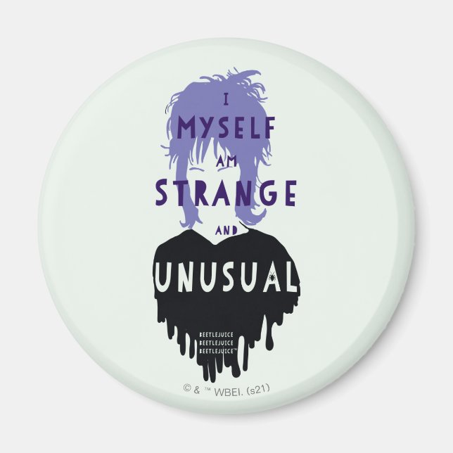 Beetlejuice | Lydia "Strange and Unusual" Graphic Magnet (Front)