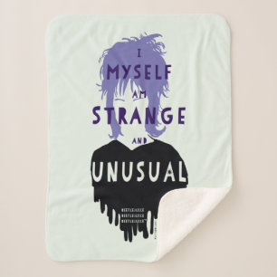 Beetlejuice   Lydia "Strange and Unusual" Graphic Sherpa Blanket
