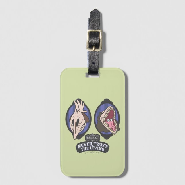 Beetlejuice | Maitlands "Never Trust The Living" Luggage Tag (Front Vertical)