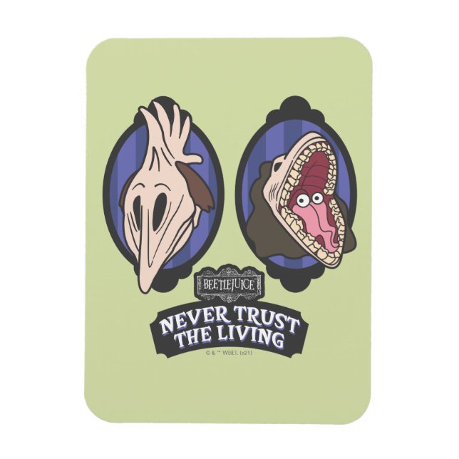 Beetlejuice | Maitlands "Never Trust The Living" Magnet (Vertical)