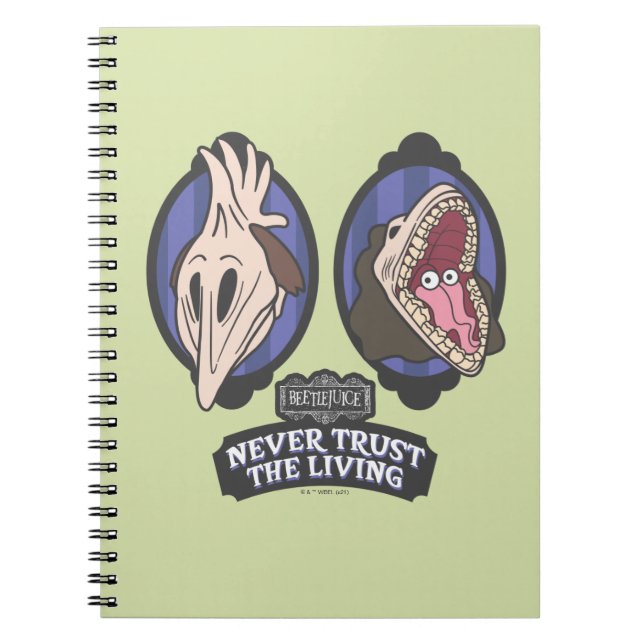 Beetlejuice | Maitlands "Never Trust The Living" Notebook (Front)