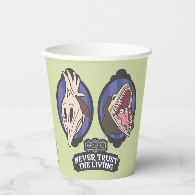 Beetlejuice | Maitlands "Never Trust The Living" Paper Cups (Front)