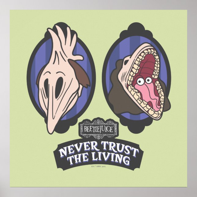 Beetlejuice | Maitlands "Never Trust The Living" Poster (Front)