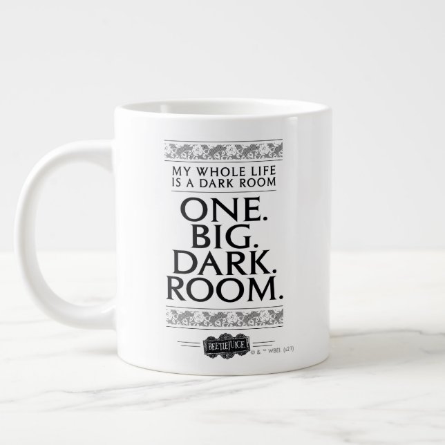 Beetlejuice | My Whole Life Is A Dark Room Large Coffee Mug (Left)