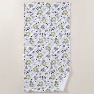 Beetlejuice Pattern Beach Towel