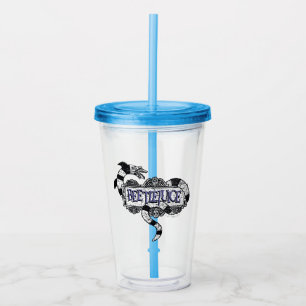 Beetlejuice   Sandworm Coiled on Beetlejuice Logo Acrylic Tumbler