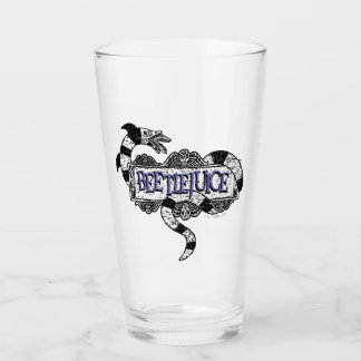 Beetlejuice | Sandworm Coiled on Beetlejuice Logo Glass