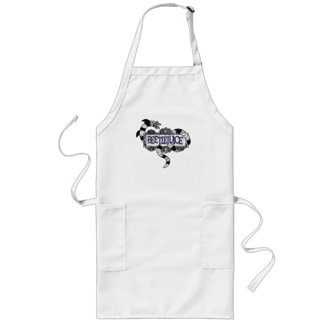 Beetlejuice | Sandworm Coiled on Beetlejuice Logo Long Apron (Front)