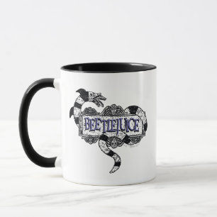Beetlejuice   Sandworm Coiled on Beetlejuice Logo Mug