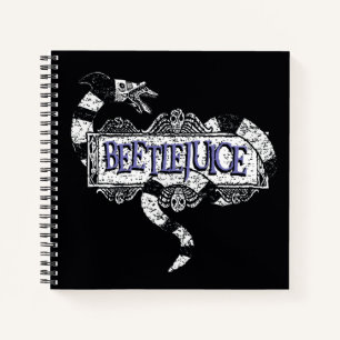 Beetlejuice   Sandworm Coiled on Beetlejuice Logo Notebook