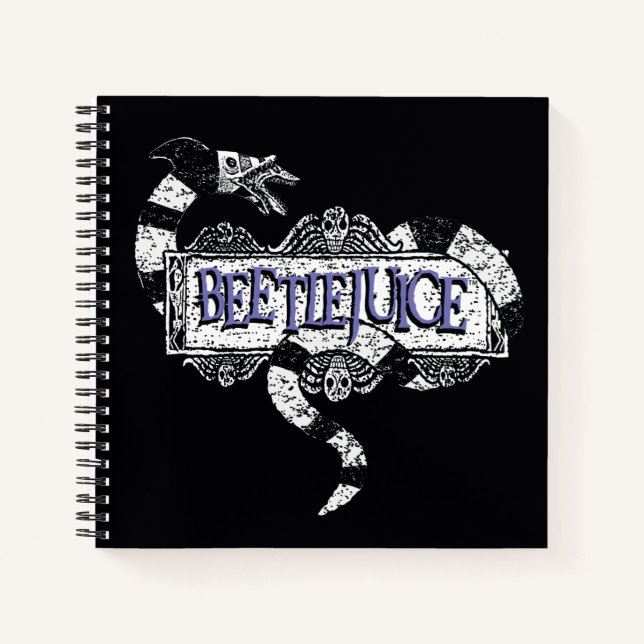 Beetlejuice | Sandworm Coiled on Beetlejuice Logo Notebook (Front)