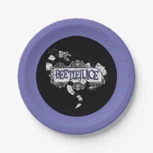 Beetlejuice   Sandworm Coiled on Beetlejuice Logo Paper Plate
