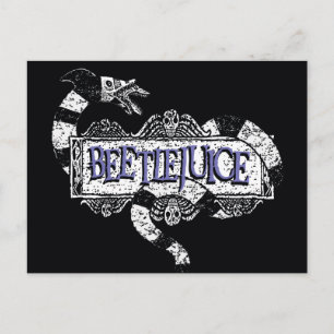 Beetlejuice Sandworm Coiled on Beetlejuice Logo Postcard