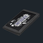 Beetlejuice | Sandworm Coiled on Beetlejuice Logo Trifold Wallet<br><div class="desc">Graphic illustration of a sandworm coiled around the Beetlejuice logo.</div>