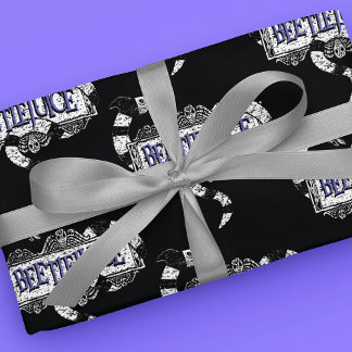Beetlejuice | Sandworm Coiled on Beetlejuice Logo Wrapping Paper Sheet