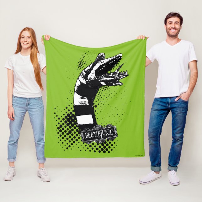 Beetlejuice | Sandworm Illustration Fleece Blanket (In Situ)