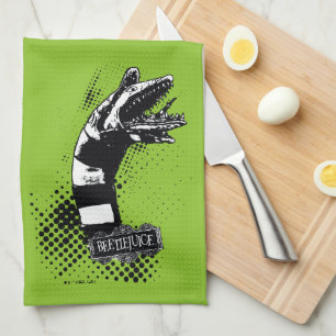 Beetlejuice   Sandworm Illustration Tea Towel