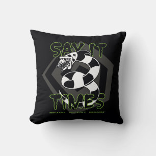 Beetlejuice   Say It 3 Times Cushion