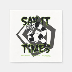 Beetlejuice Say It 3 Times Napkin