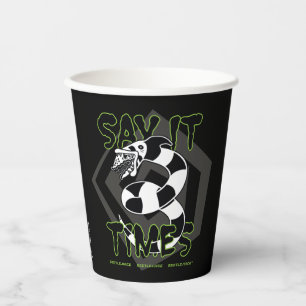 Beetlejuice Say It 3 Times Paper Cups