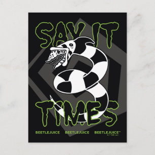 Beetlejuice Say It 3 Times Postcard