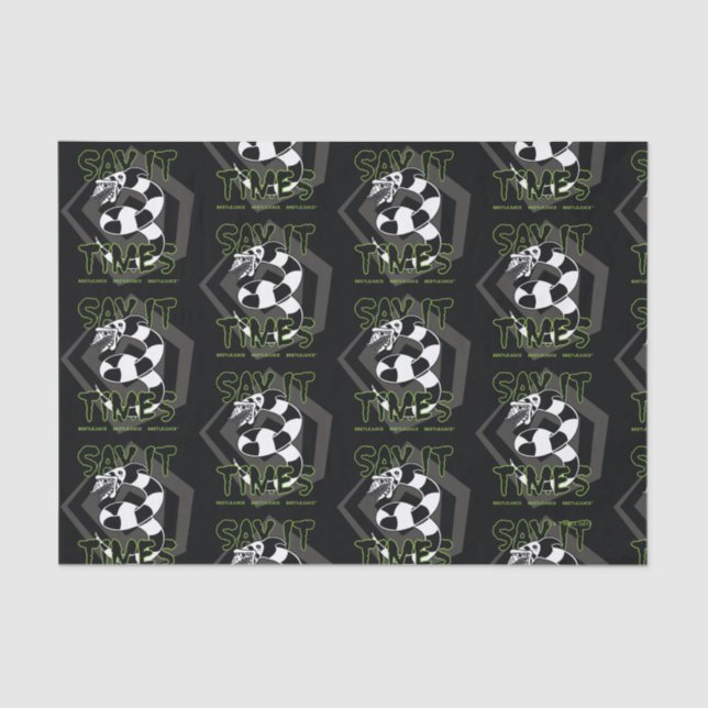 Beetlejuice | Say It 3 Times Tissue Paper (Front)