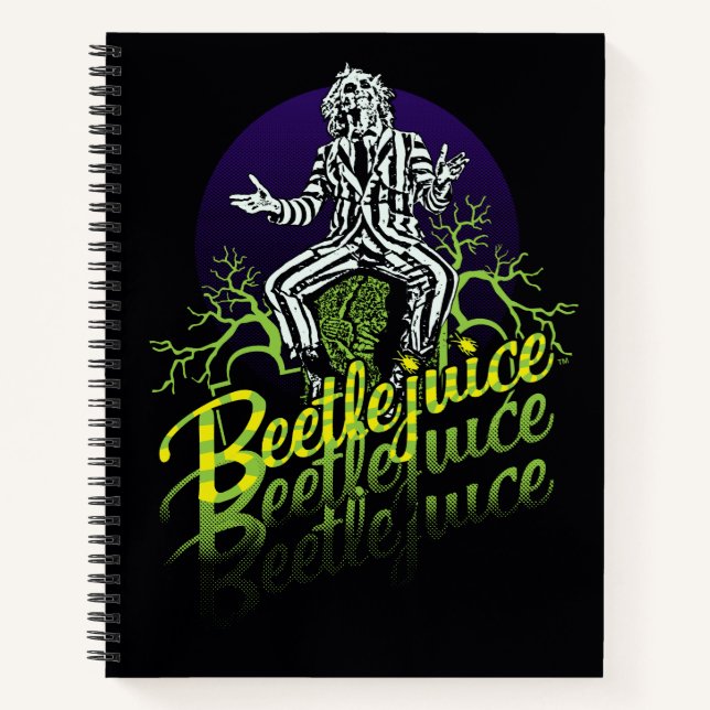 Beetlejuice | Sitting on a Tombstone Notebook (Front)