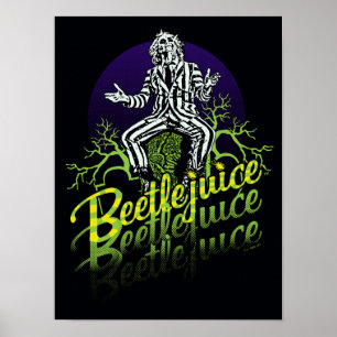 Beetlejuice   Sitting on a Tombstone Poster