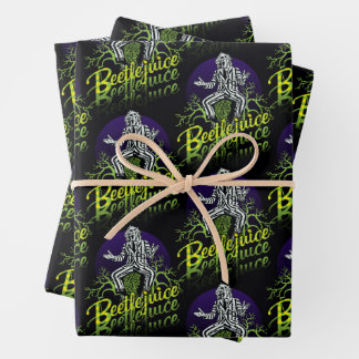 Beetlejuice | Sitting on a Tombstone Wrapping Paper Sheet