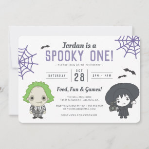Beetlejuice   Spooky One First Birthday Invitation