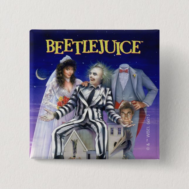Beetlejuice | Theatrical Poster 15 Cm Square Badge (Front)