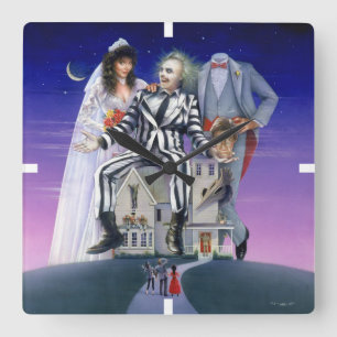 Beetlejuice Theatrical Poster Square Wall Clock
