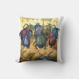 Beetles Celebrating Midsummer Cushion