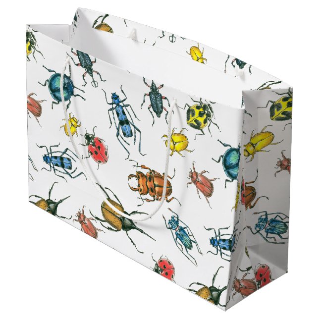 Beetles Large Gift Bag (Back Angled)