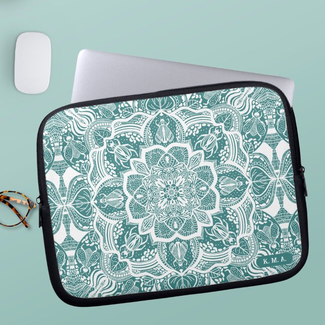 Beetles Mandala Laptop Sleeve (Creator Uploaded)