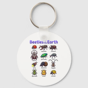 Beetles Of The Earth Cute Kawaii Bugs Insect T-shi Key Ring