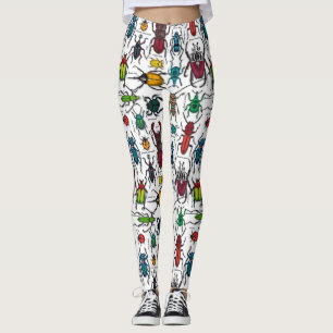 Beetles on white leggings