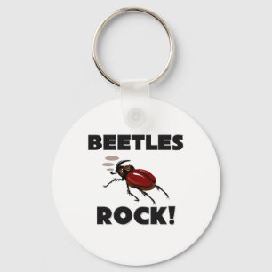 Beetles Rock Key Ring