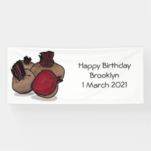 Beetroot cartoon illustration banner