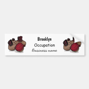 Beetroot cartoon illustration bumper sticker