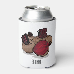 Beetroot cartoon illustration can cooler
