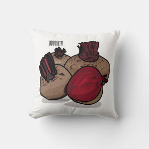 Beetroot cartoon illustration  cushion