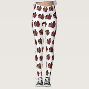 Beetroot cartoon illustration leggings