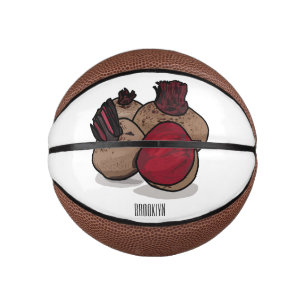 Beetroot cartoon illustration mini basketball