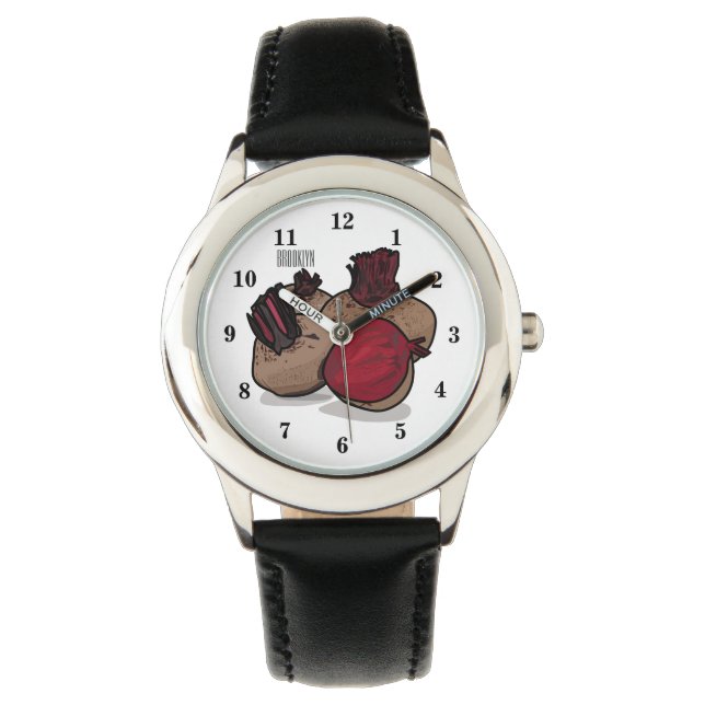 Beetroot cartoon illustration watch (Front)