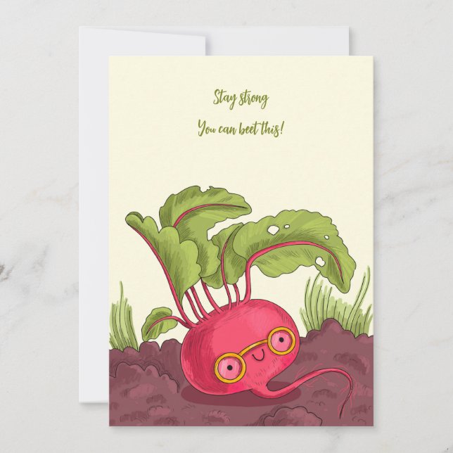 Beetroot Get Well Card (Front)